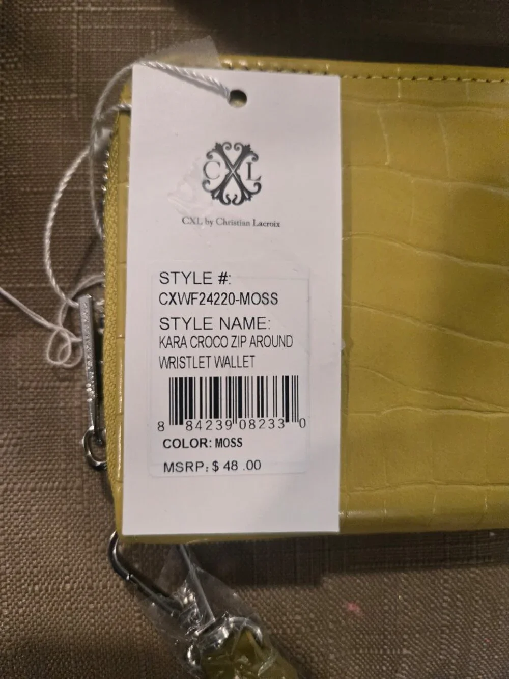 Christian Lacroix Wristlet Zip Around Moss Retail $48.00 - Picture 4 of 4